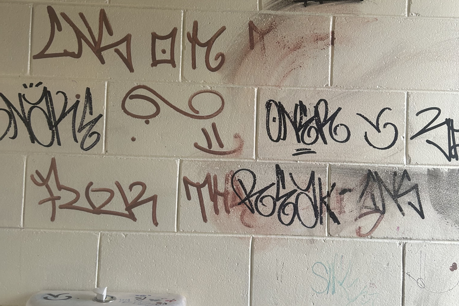 Some of the vandalism of public facilities in Malanda.