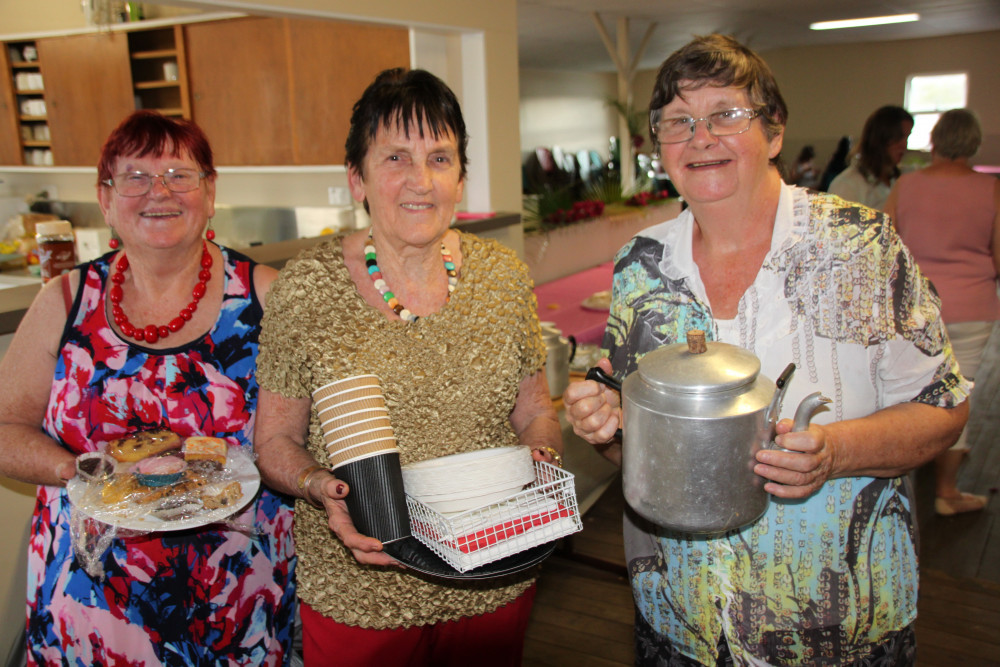 Mt Garnet CWA members, president, Cathy Walker, Secretary, Judy Hewlett and Judith DeZwart catered on the day. The group have been keeping to keep their branch, which began in 1926, alive into the future. They are down to 5 members, all in their 60's, 70's and 80's, and they would love to welcome new people into their club.