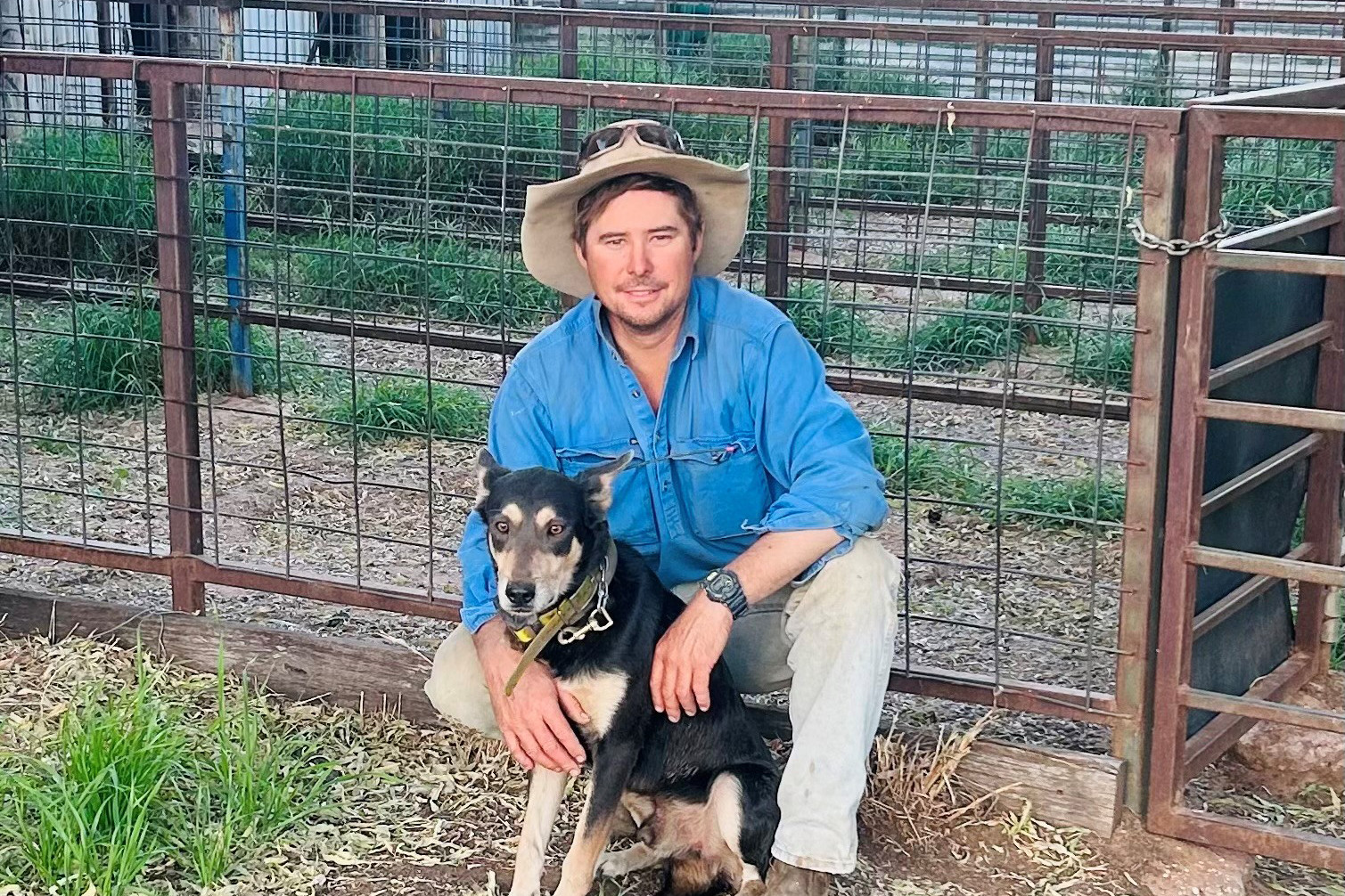 Cobber Challenge past participant Tom Perkins and his dog Bear from Queensland.