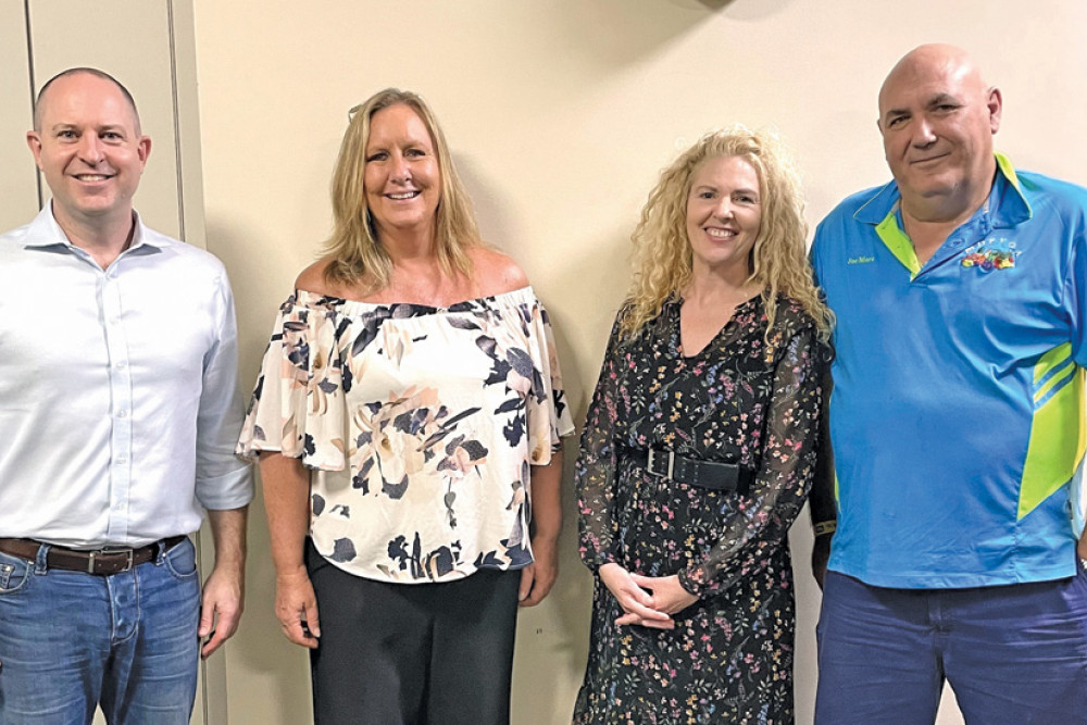 Cassian Drew (Inclusive Growth), Leanne Kruss (FNQ Growers), Katrina Donaghy (Civic Ledger) and Joe Moro (FNQ Growers), at the recent workshop