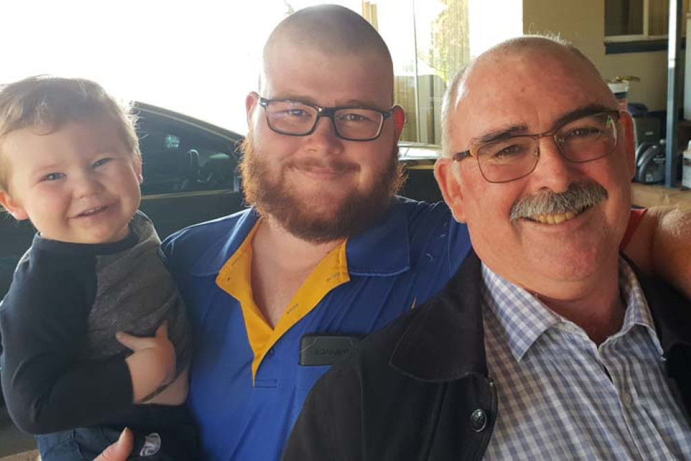 Three generations: Conor Geraghty (3), Paddy Geraghty and James Geraghty. photos to Sari Geraghty.