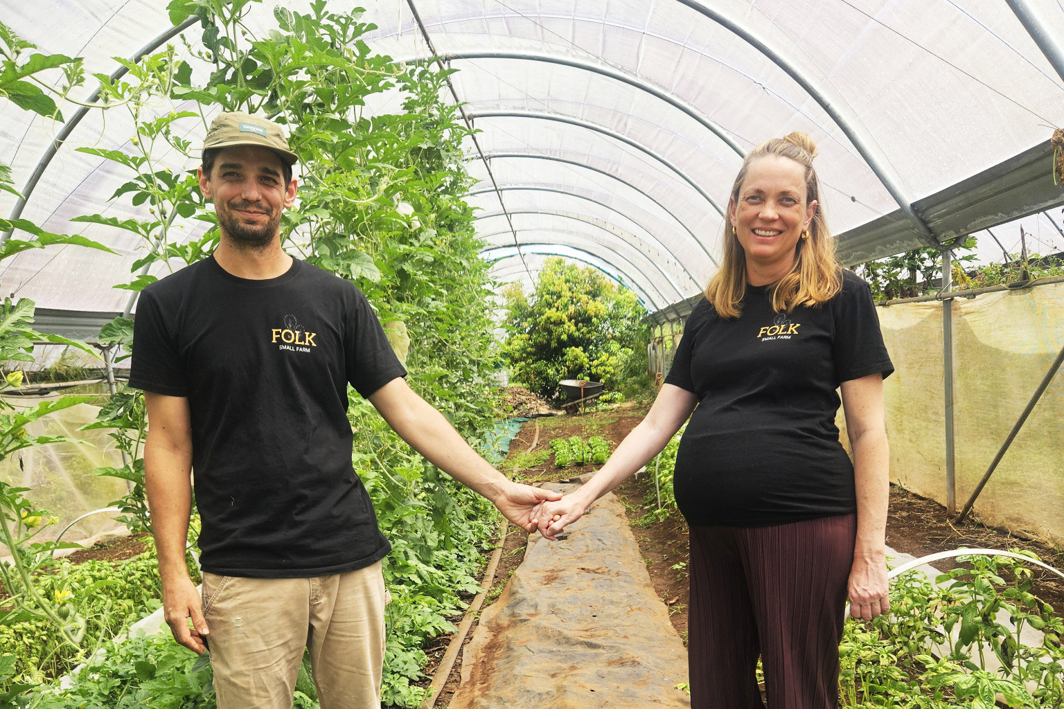 Yungaburra growers Katy and Louis Pittiglio, who has been part of the pilot planning and will use the program to move produce when the current crops are ready.
