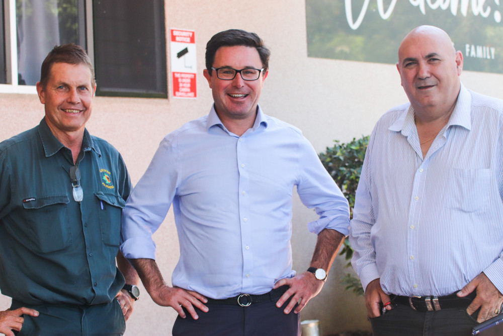 FNQ Growers secure roundtable with Federal Agriculture Minister in Mareeba last week. Pictured is Gerard Kath (FNQ Growers vice president), Federal Agriculture Minister David Littleproud and Joe Moro (FNQ Growers president).