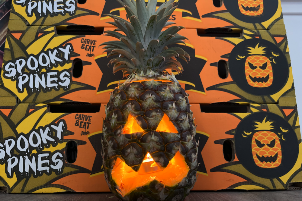 Pure Gold Pineapples are encouraging Queenslanders to trade pumpkins for pineapples for carving this spooky season.
