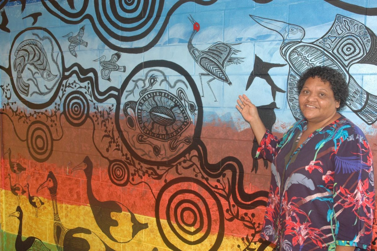 Traditional mural for Mareeba airport - feature photo