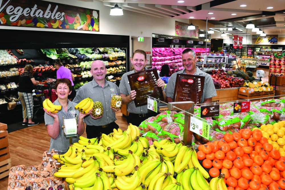 The popular family-owned and operated, Fresh St Market IGA in Atherton, has gained international recognition by being named the best IGA in the world. WINNERS: Fresh St Market IGA Deli Manager Christine Bull, Fresh Foods Manager Christian Pattinson, Business Manager Matt Bowles and Owner Mike Shakes with the international award.