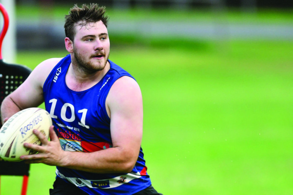 PICTURED: Seasoned Roosters prop forward Matt Whybird at Thursday nights training.