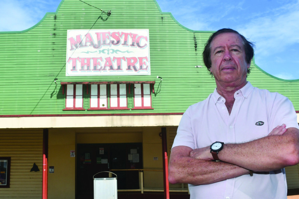 Bernie Rayner stands outside the Majestic Theatre in Malanda.