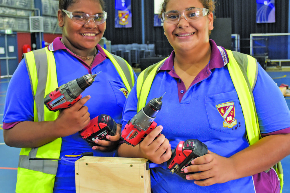 Akabu Mooka and Gracie Brim from Mareeba State High School participated in the SALT program last Friday, learning what the world of trade is all about.
