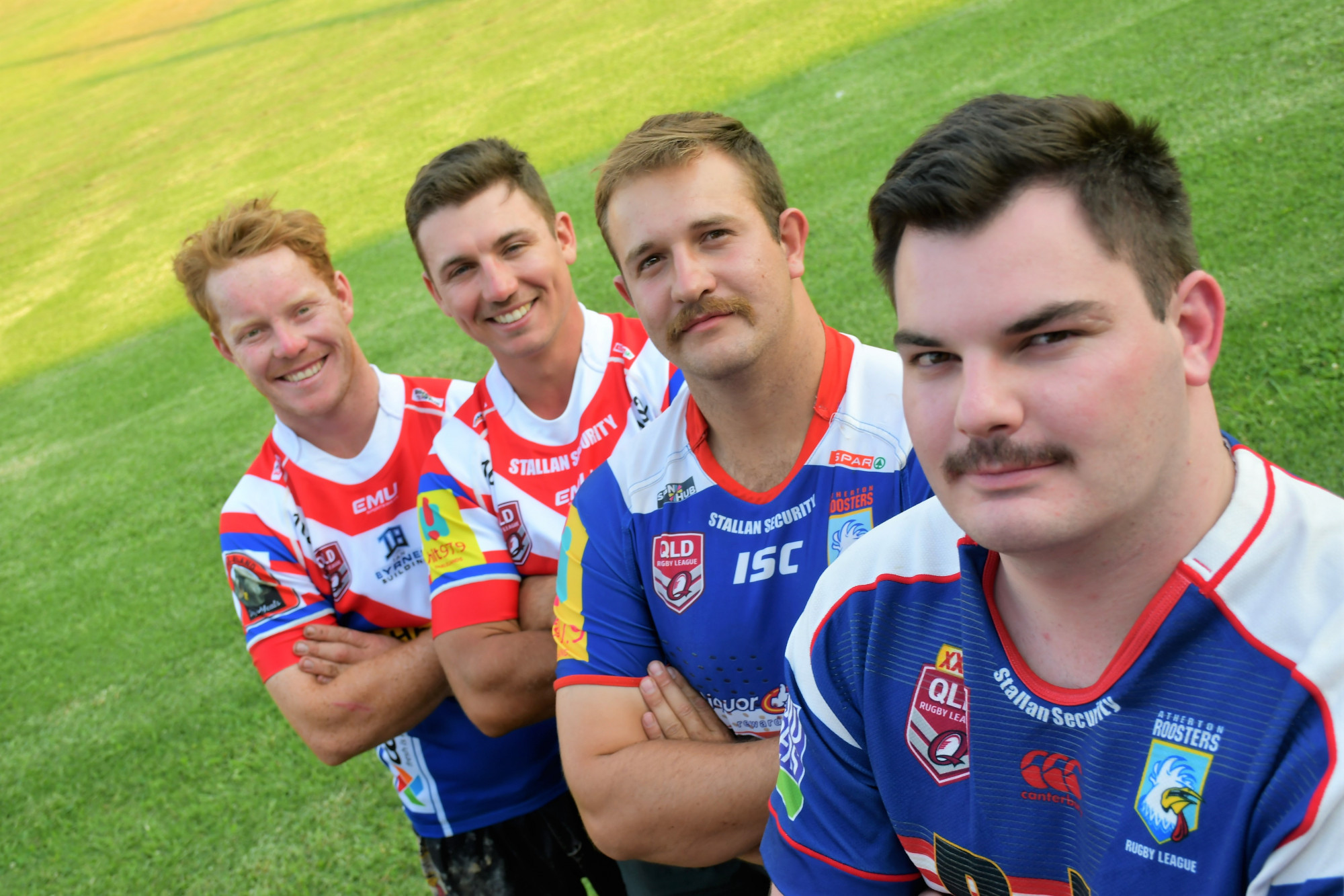 NO SHAVE: Adam Molloy, Ned Blackman, Anthony Curcio and Luke La Rosa are all growing a mo in support of Movember.