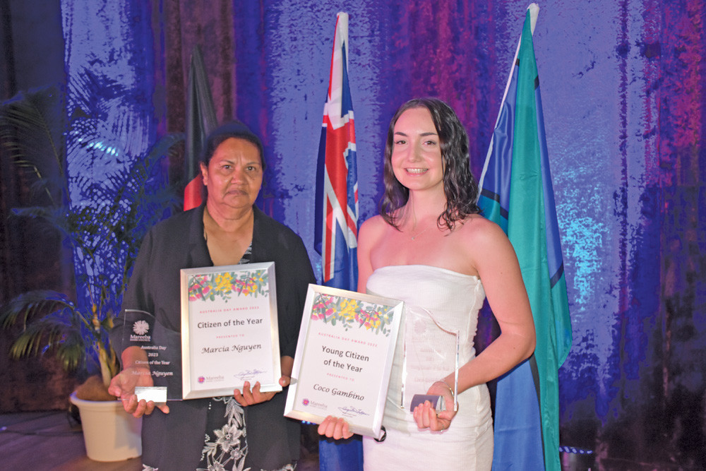 Mareeba Shire’s Citizen and Young Citizen of the Year Marcia Nguyen and Coco Gambino