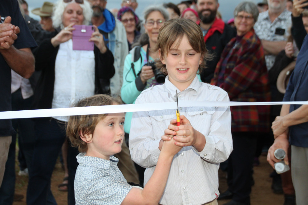 Ben (5yrs) and Luke (9yrs), the youngest members of the Watson family did the honours, cutting the ribbon to declare the new facility open.