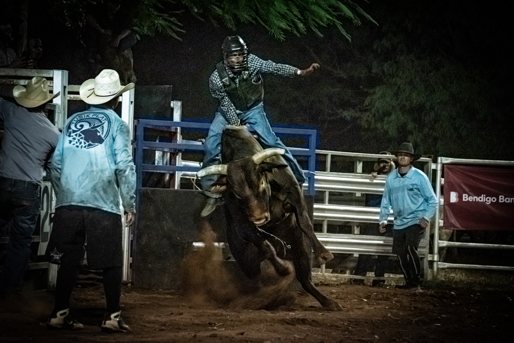 The main event, the open bull ride. Photos by Crystalyn Jones Photography.