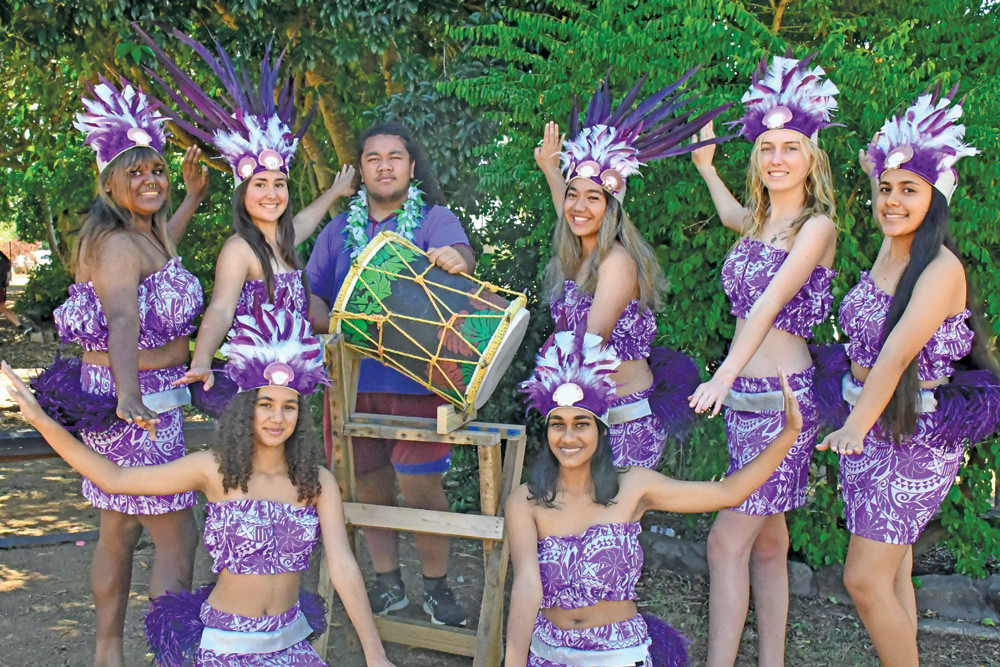CULTURAL PRIDE: Pasifika Pride dancers Emily Kulka, Mahlay Harbrow, Roman Miriau (Drummer), Azariah (last name withheld), Cassia James, Evangeleah McKay, (front left) Zeva Warrick and Dana Caulfield are ready to perform at the Multicultural Festival this Saturday.