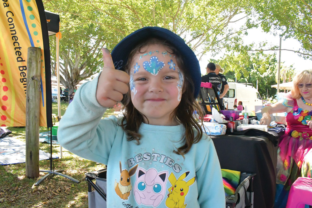 Four-year-old Stormi Sarago loved getting her face painted.