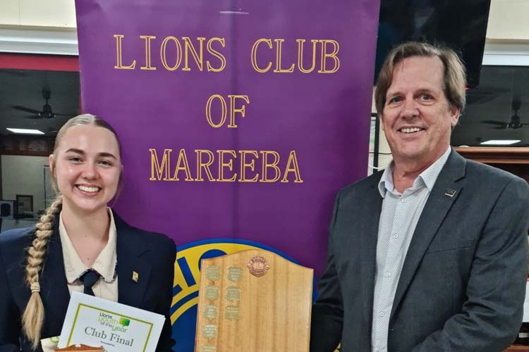 Mareeba winner Ella Daven with Lion Gilbert Teitzel on Saturday night.