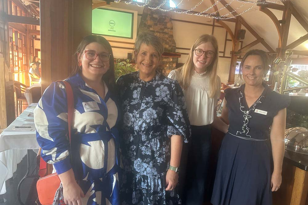 Celebrating 20 years of Rabobank’s Atherton branch were (from left) Matilda Tolcher (Rabobank Ingham), Sharon Voyce (Rabobank Atherton), Pia Piggott (RaboResearch Sydney), and Renee Smith (Rabobank Atherton).