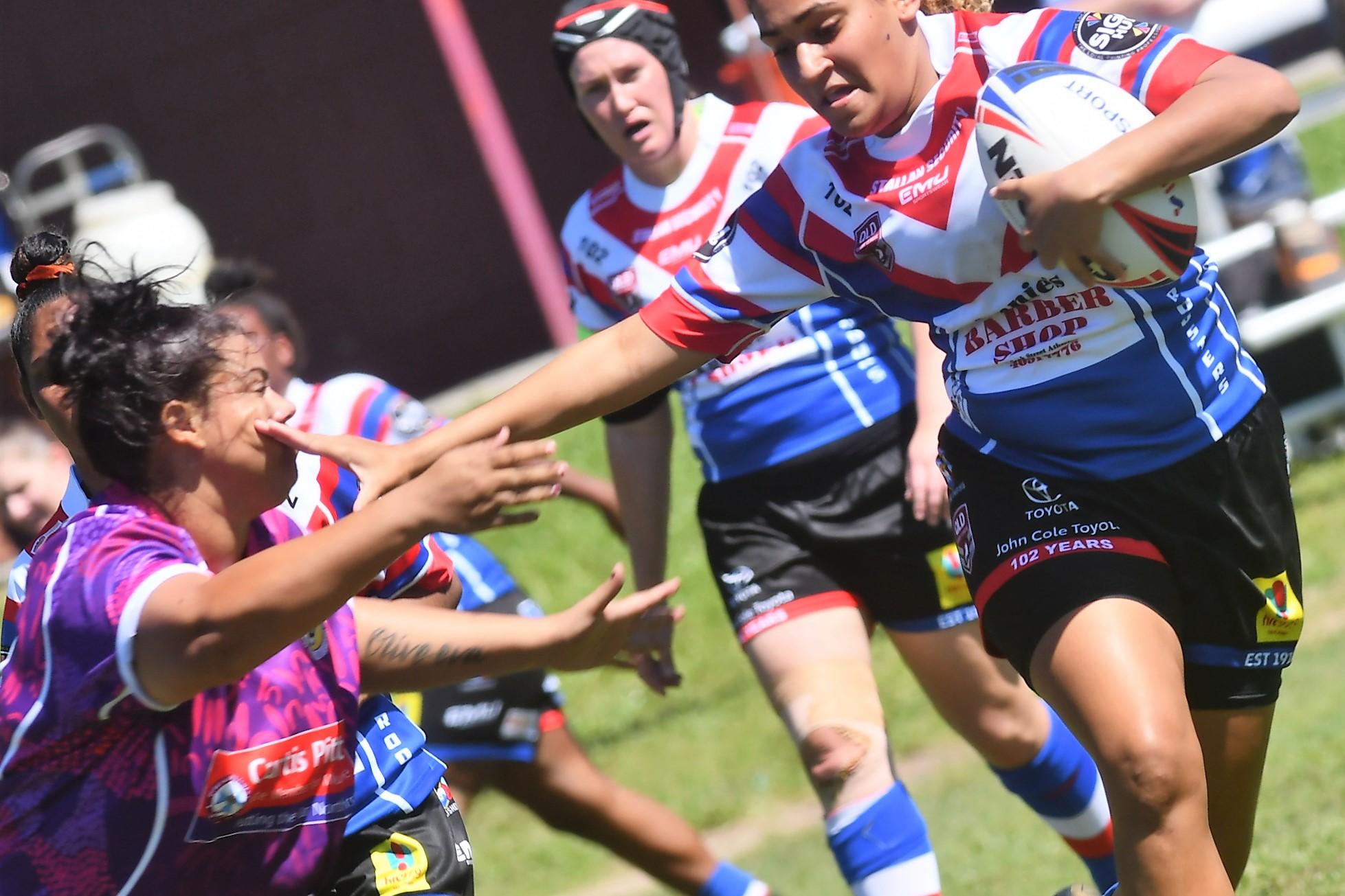 Roosters Daliah Pearson at Yarrabah on Sunday.