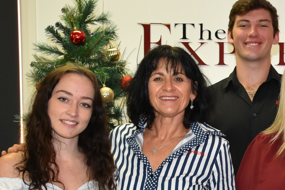 The Express Newspaper rural journalist Sally Turley (centre)