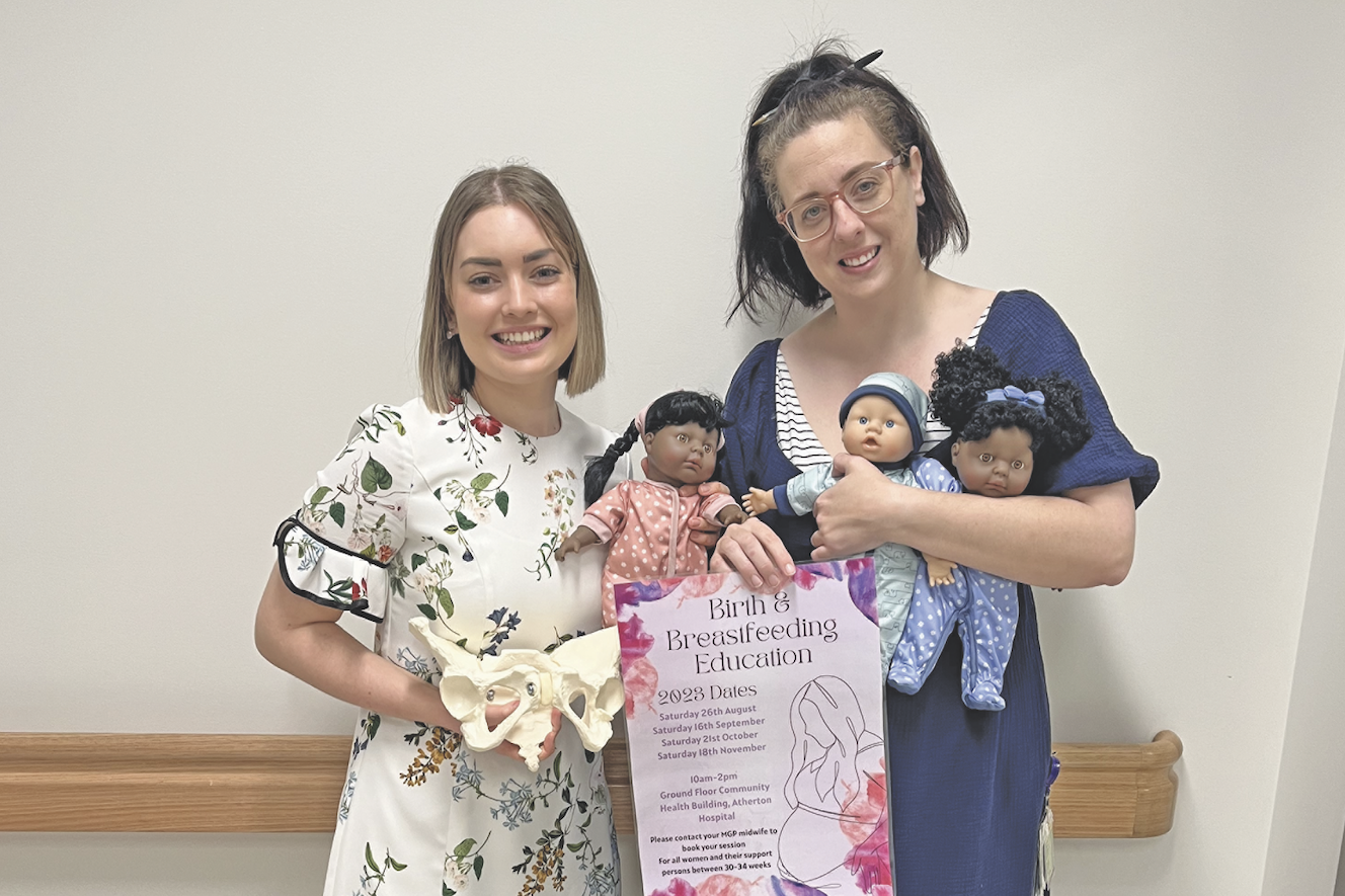 Atherton Hospital midwives Eloise McNeale and Caitlin Troy are pleased with the turnout to the antenatal classes.