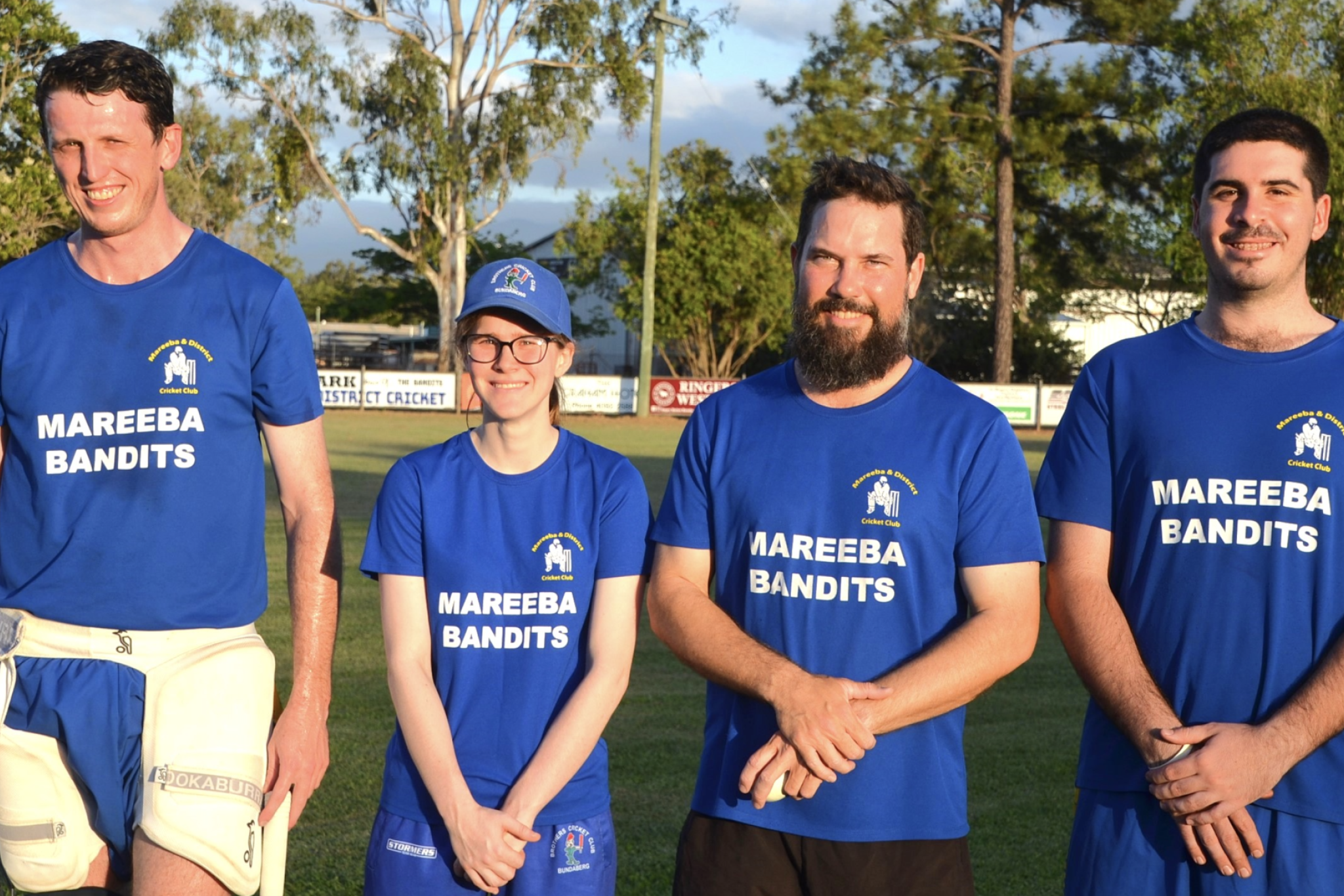 Mareeba Bandits’ Tim O’Sullivan (left), Grace Trebbin, Lenny Hodges and captain Brendan Falvo.