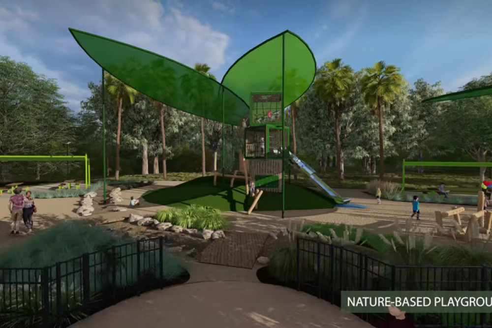 A still from the new video showing the nature-based playground