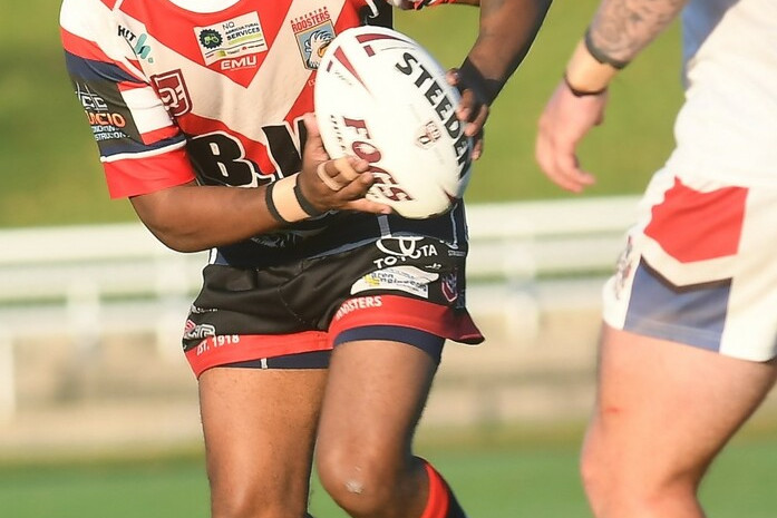 Roosters Jermaine Pedro against Ivanhoes on Sunday.