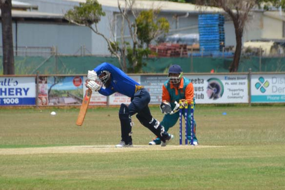 Mareeba’s opening batsman Remo Esposito in their nail-biting win over Cyclones on the weekend.