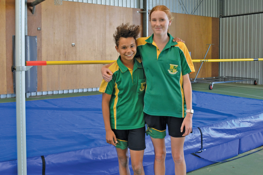 Leila-Rose Aliya and Ally MacLeod will aim high as they represent the region in high jump at the Queensland Championships.