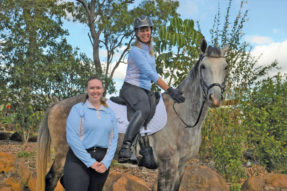 The Meraki Equestrian Centre’s state-of-the-art new arena has been officially opened and owner Yvonne van Reeuwijk, her assistant Jayde Hearne and stallion Mr Grey are excited for the community to see