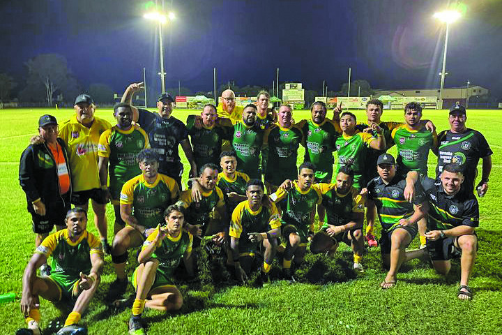 The Mareeba Gladiators have secured their first win of the season against Suburbs with some hands on assistance from coach Chris Sheppard.