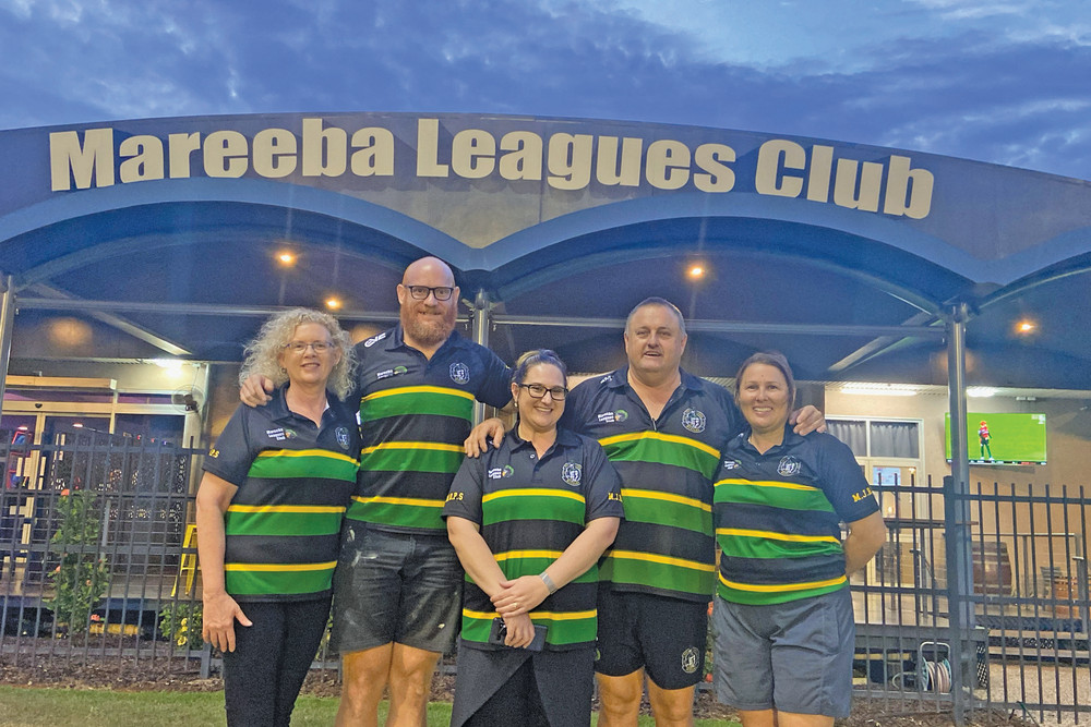 Mareeba Gladiators treasurer Deb McGrath, vice president Simon Cockrem, secretary Tanya Croucher, president Darrin Hastie and registrar Rachael Morgan (Absent sponsorship coordinator Teresa Brcko)