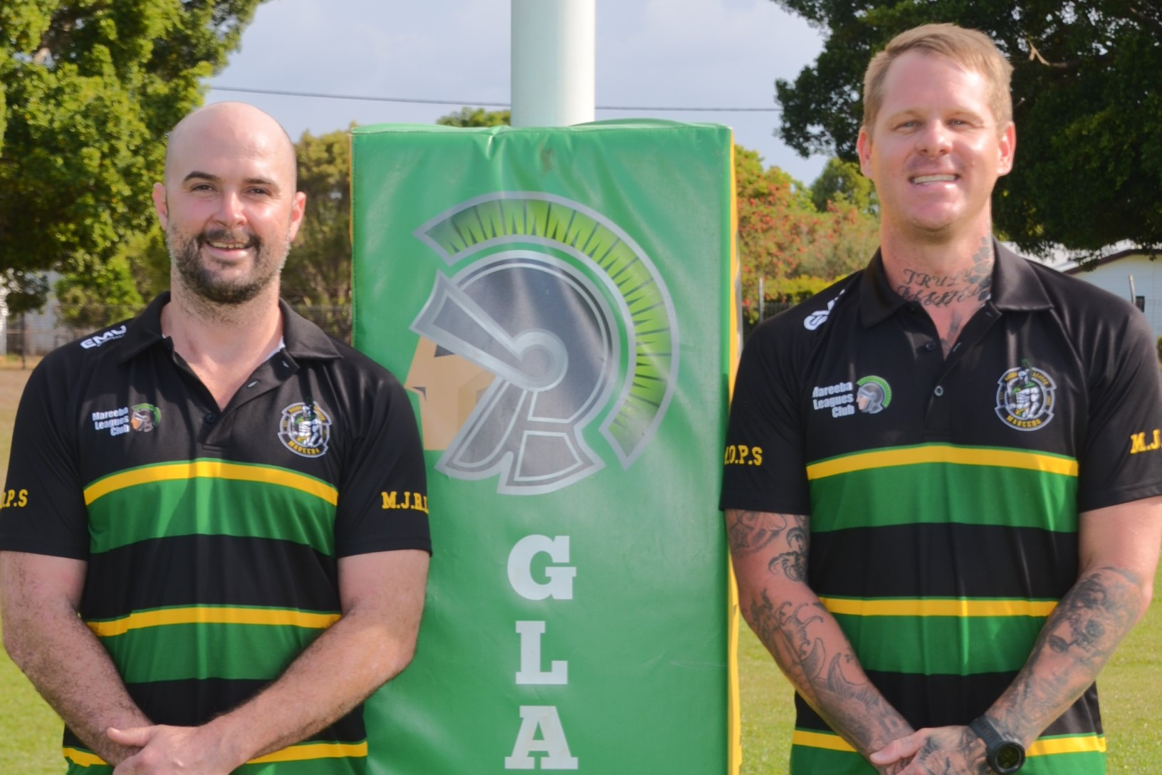 Tom Hughes (left) and Trent Barnard have signed a two-year contract to become co-coaches of the A grade side.