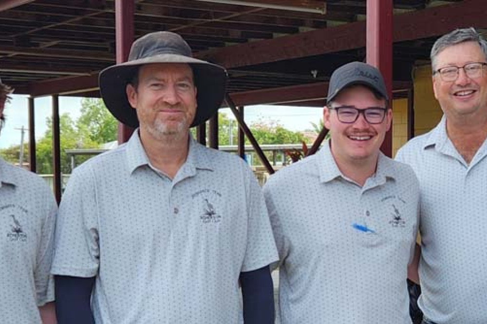 Robert Close, Gavin Comino, Mason Blaney, Hadyn Flynn, Nick Smith won the FNQ B Grade golf pennant.