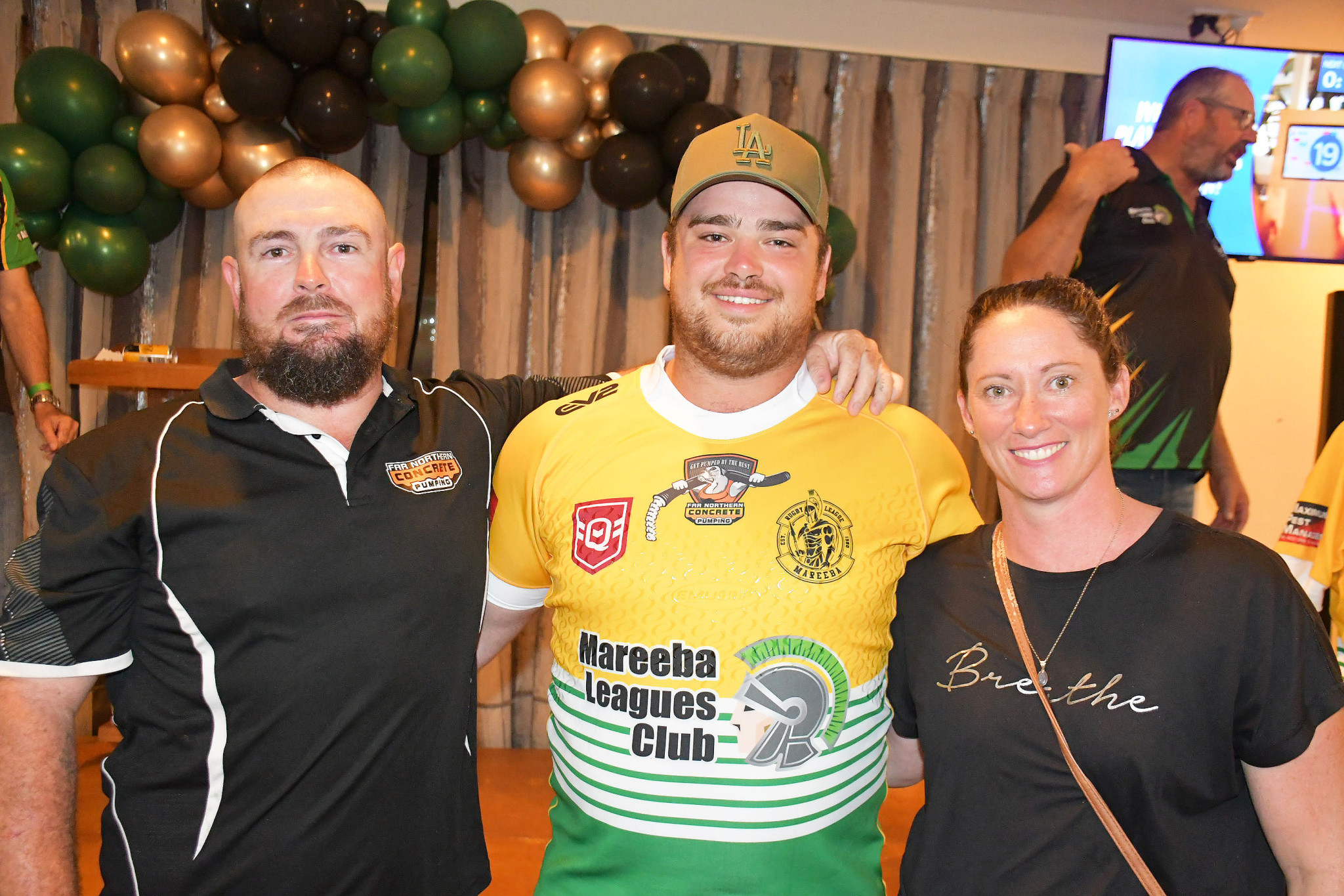 Caleb Dally's (middle) number 10 jersey went for $4,500 last year.