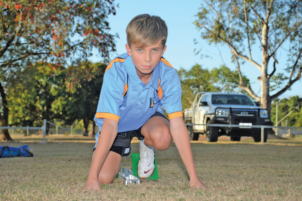 Mareeba’s Julius Parsons is the “fastest kid in school” and is ready to represent St Thomas’ and the region at the school athletics Queensland Championships next month