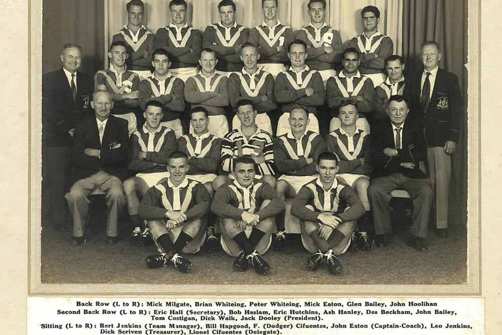 The Millaa Millaa Senior Rugby League team in 1961. PHOTO: Arch Fraley.