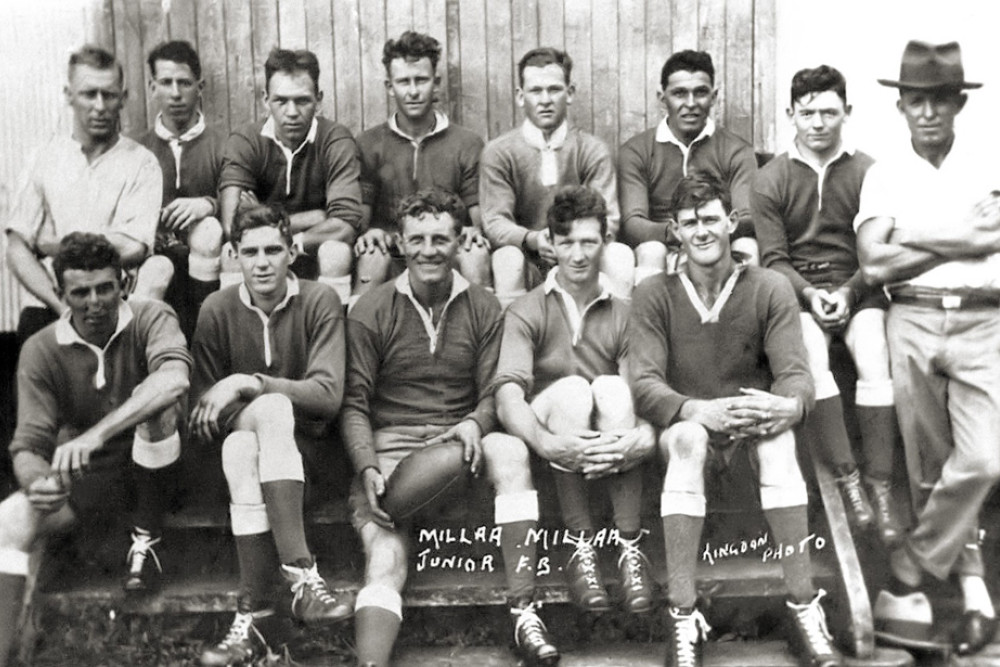 1932 Millaa Millaa Junior Team: back row; Snowy Clarke, Neville Radloff, Eric Cifuentes, Peter Frazer, Jack Shore, Reg Cifuentes, Jimmy Moran, Lionel Cifuentes, front row; Neville Hanley - can you help with the remaining names? If so, email Martin at martin.grandelis@gmail.com