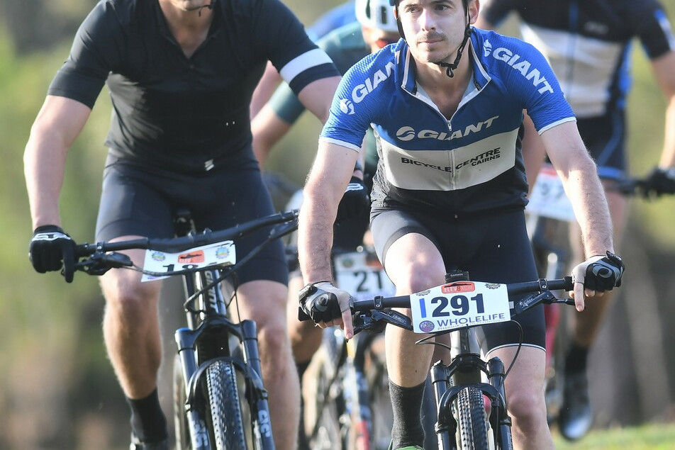Shaun Garraway (front) and Anthony Greenwood (back left) competing in the annual ELEV8XCM