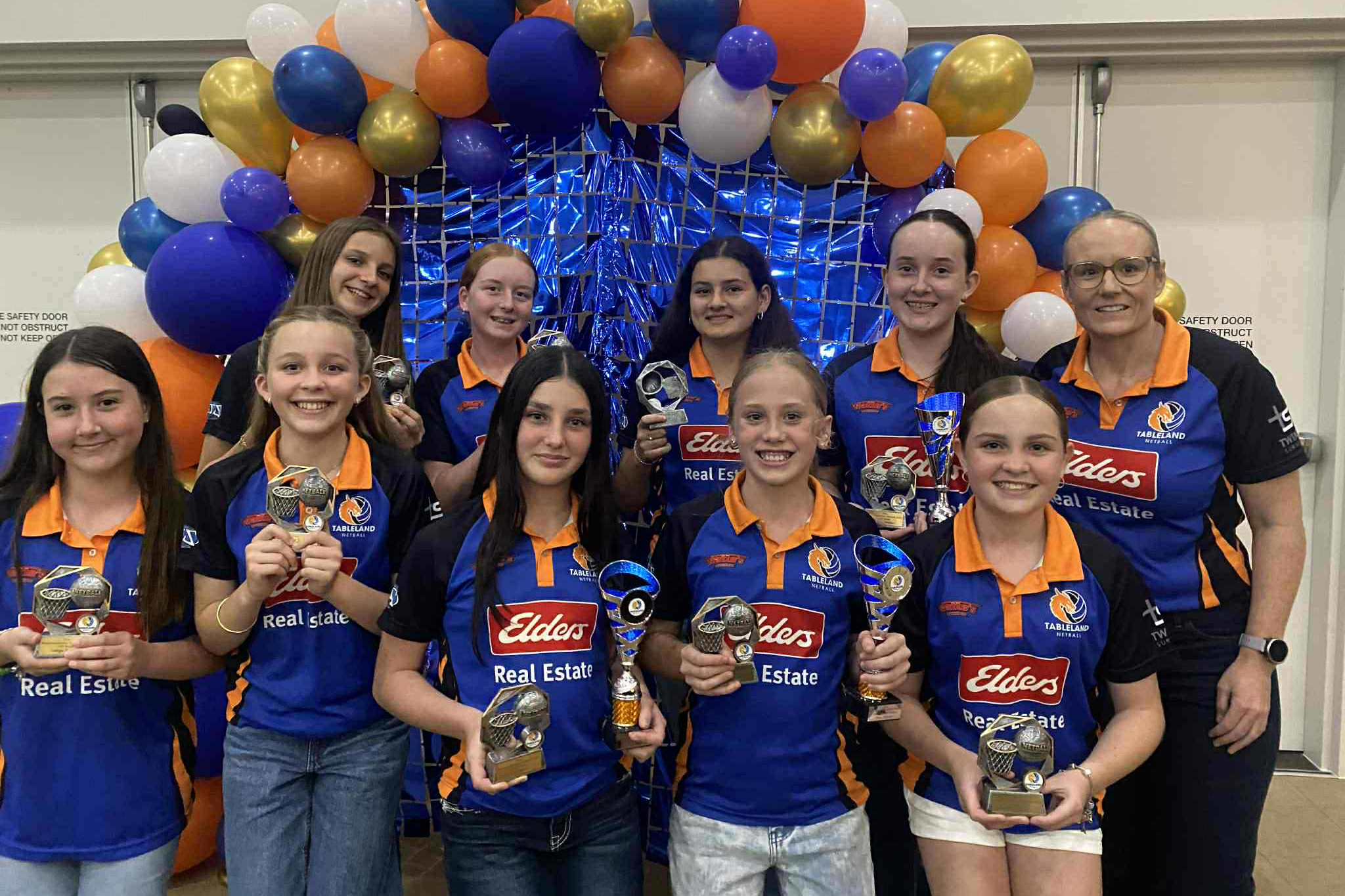 The U12 Tablelands Netball Association representative team.