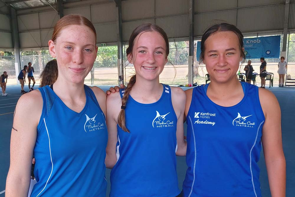 Tablelands netballers Louise, Sophie and Silvienne will be heading to Singapore in June to compete in the Singapore Netball Association’s Under 15s International Quad Series.