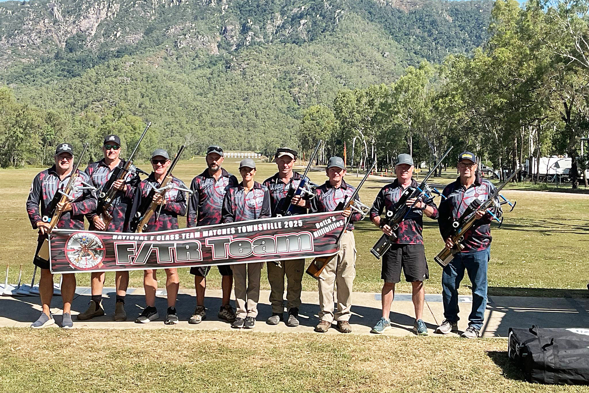 Paul Little (left), Jason Kupke, Karl Vorderwinkler, Jordan Drew, Betta Gianasi, Boyd Hamlyn, Tim Larence, Michael Keelan and Dave Huckett.