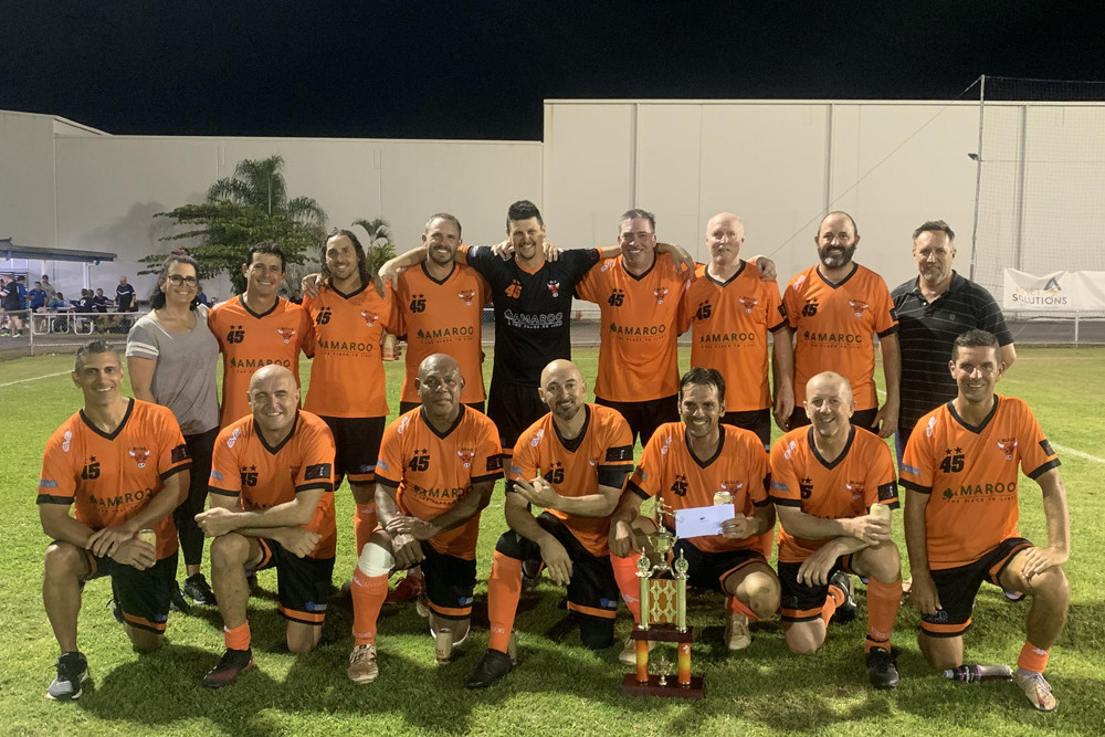 The squad of Mareeba Bulls have successfully won the Old Mongrels Carnival for the third year in a row