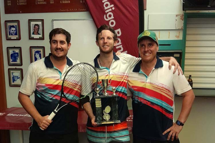 A Grade Men’s winners “Triple C’s” - From left, Carl Martens, Callum Gale, Chris Maisel