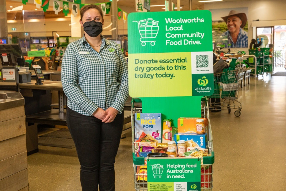 Woolworths Atherton store manager Sophie Edwards is encouraging shoppers to donate to the food drive.
