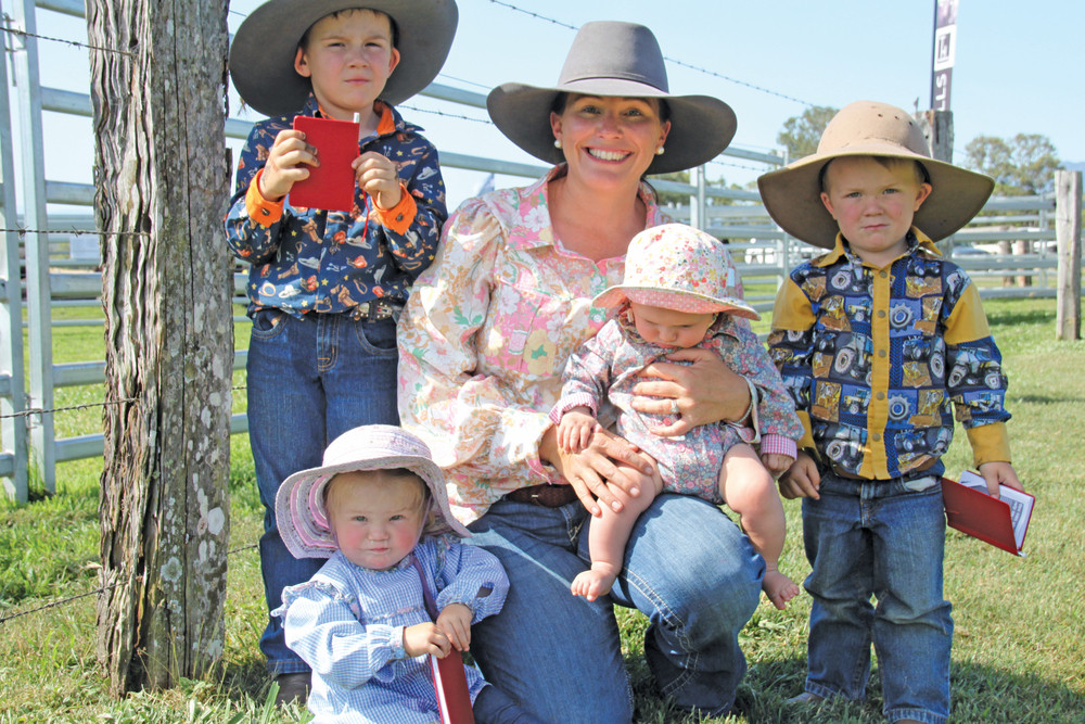 Nikki Howard and her four children, Hugh, Molly, Pippa and Theo, travelled from “Donford Station,” Bowen to Saturday’s sale, securing three bulls on the day.