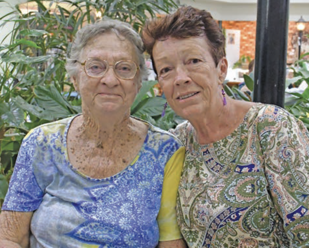 Joan Moore and Helen Toms, who hosted the farewell celebrations last week.