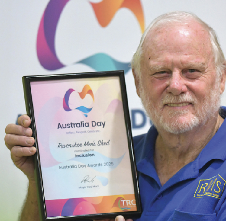 The Inclusion Award went to Ravenshoe Men’s Shed president Graham Rae.