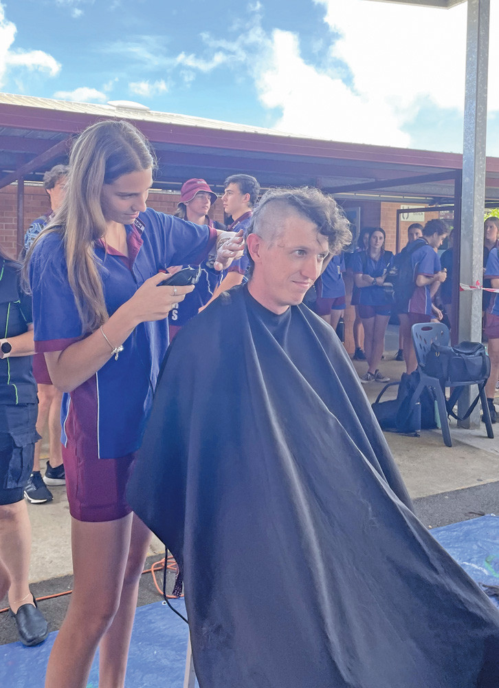 Science teacher Tim O’Sullivan braved the shave with all funds going to the Leukemia Foundation.