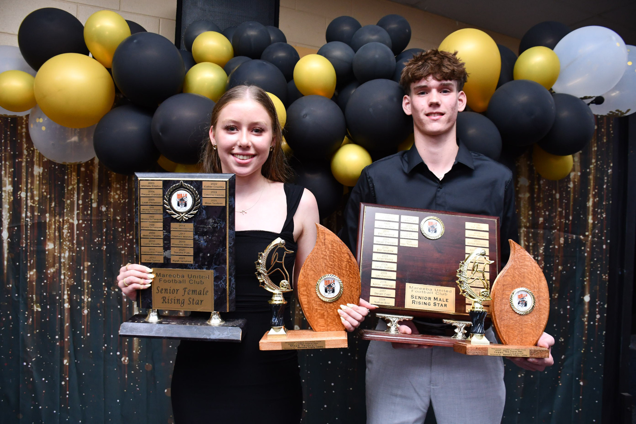 Rising stars: Maya Teodevin and Issac Thompson.